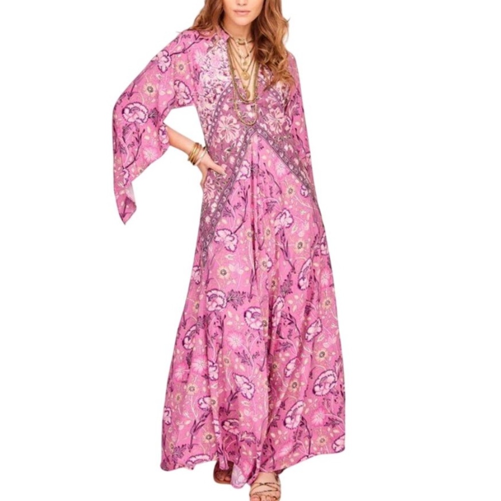 FREE PEOPLE Jen's Pirate Booty Baroque Hyacinth Maxi Size L New w/o Tag $289 SOO - Picture 2 of 12